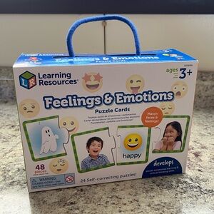 Learning Resources Feelings & Emotions Puzzle Cards - Blue